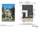 Exterior color scheme features gray shingle roofing, light siding, black window trim, and Magnolia Bay brick veneer at 2305 Park Walke Dr, Alpharetta, GA 30009