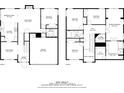 Detailed floor plan showing layout of the first and second floors of a home with dimensions at 6498 Stonelake Sw Pl, Atlanta, GA 30331