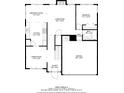 Detailed floor plan shows the layout of the first floor with kitchen, living room, dining room and garage at 6498 Stonelake Sw Pl, Atlanta, GA 30331