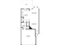 Layout of the floor plan including the living room, kitchen, dining room, and patio at 6462 Splitpine Ct, Atlanta, GA 30349