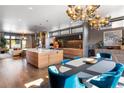 Open-concept kitchen and dining area with a large island and modern lighting at 640 East Ne Ave, Atlanta, GA 30312