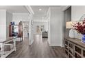 Welcoming foyer with hardwood floors and neutral color palette at 242 Crestbrook Ln, Dallas, GA 30157