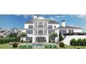 Impressive backyard view showcasing the pool, patio, and beautifully designed two-story home at 1075 Lancaster Sq, Roswell, GA 30076