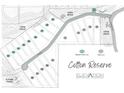 Community map showing lot locations in Cotton Reserve by Elevation Building Company at 109 Daxton Dr, Canton, GA 30115