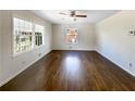 Spacious living room with hardwood floors ready for your personal touches at 6296 Flamingo Way, Morrow, GA 30260