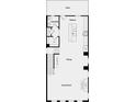 Floorplan view of the kitchen, great room, dining area, and powder room at 107 Holt Ln, Lawrenceville, GA 30046