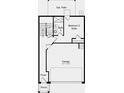 First floor floorplan featuring garage, foyer, bedroom suite, bath, and opt. patio at 2732 Harrison Dr, Lawrenceville, GA 30044