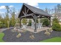 Charming backyard pavilion with stylish outdoor dining and gathering area at 1366 Kings Park Nw Dr, Kennesaw, GA 30152