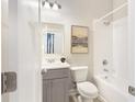 Clean bathroom featuring a tub and vanity at 3806 Jack Vernon Cir, Powder Springs, GA 30127