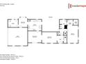 First floor plan showcasing the layout of the kitchen, dining, living spaces and garage at 3777 Clubhouse Way, Conyers, GA 30094