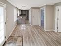 Open concept dining area featuring gray flooring and modern paint at 3230 Jamaica Nw Rd, Atlanta, GA 30318