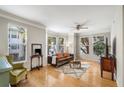 Cozy living room with hardwood floors, bay window, and stylish decor at 951 Glenwood Ave # 801, Atlanta, GA 30316