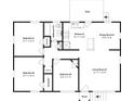 Detailed floor plan showcasing the layout with three bedrooms at 1834 Hillsdale Dr, Decatur, GA 30032