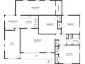 Detailed floor plan showcasing the layout of the home's living room, bedrooms, kitchen, and bathrooms at 2084 Snow Sw Rd, Atlanta, GA 30311