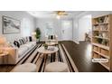 Bright living room with hardwood floors and contemporary furnishings at 318 Kelly Se St, Atlanta, GA 30312