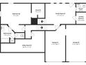 The second floor's floor plan showing the three car garage, utility room, Gathering room and bath at 389 Harlan Sw Rd, Atlanta, GA 30311