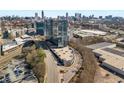 Aerial view showcasing the modern high-rise buildings and surrounding cityscape, highlighting the location and architecture at 788 W Marietta Nw St # 116, Atlanta, GA 30318