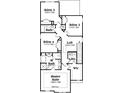 Upstairs floor plan featuring bedrooms, including a Primary suite, three bathrooms, and a loft at 3047 Abelia Dr, Buford, GA 30519