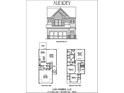 Detailed floor plan showcasing the home's layout, including the Gathering room, kitchen, bedrooms, and garage at 3037 Abelia Dr, Buford, GA 30519