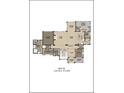 Layout of main level floor plan with kitchen, living room, and owner's suite at 1210 Mayfield Rd, Milton, GA 30009