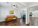 Inviting living room featuring hardwood floors, fresh paint, and lots of natural light at 3261 Lowndes St, Atlanta, GA 30337