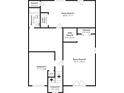 Floorplan showcasing the layout of the lower level with bonus room and a bedroom at 6404 Eastbriar Dr, Lithonia, GA 30058