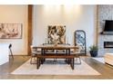 Dining room featuring a large wooden table, bench seating, and modern decor at 170 Boulevard Se # 111H, Atlanta, GA 30312