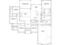 Detailed floor plan showcasing the layout of bedrooms, living spaces, kitchen, and garage at 986 Carl Sanders Dr, Acworth, GA 30101