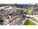 Aerial view of a stadium filled with sports fans and various shops around a ball park at 2428 Crescent Park Ct, Atlanta, GA 30339