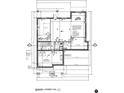 Detailed basement plan featuring a rec room, bedroom, bathroom, storage, and mechanical areas at 9091 Hanover St, Lithia Springs, GA 30122