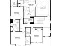 Second floor plan featuring bedrooms, bathrooms, a laundry room, and primary suite with walk-in closet at 731 Crest Line Trl, Powder Springs, GA 30127