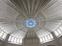 Ornate ceiling featuring symmetrical ribbed design and decorative circular skylight at 57 Forsyth Nw St # 4H, Atlanta, GA 30303