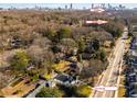 Beautiful aerial view of the neighborhood near the BeltLine and the Benz with the Atlanta skyline in the background at 1337 M L King Jr Nw Dr, Atlanta, GA 30314