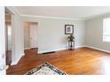Bright living room featuring gleaming hardwood floors and neutral paint at 2656 Northview Ave, Decatur, GA 30032