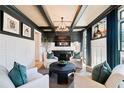 Stylish living room with dark walls and white accents, providing a modern and sophisticated look at 3132 Skyland Ne Dr, Atlanta, GA 30341