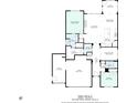 Detailed floor plan illustrating the layout of the home including the living room, kitchen, bedrooms, and garage at 505 Windy Ridge Ct, Canton, GA 30114