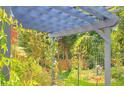 Lush garden featuring a pergola surrounded by trees at 10890 Regal Forest Dr, Suwanee, GA 30024