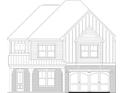 Rendering of a two-story home design, showcasing architectural details and curb appeal at 723 Crest Line W Trl, Powder Springs, GA 30127