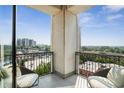 Relaxing balcony features city views and comfortable seating at 2828 Peachtree Nw Rd # 1002, Atlanta, GA 30305