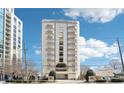 Modern building featuring private balconies and sophisticated architectural design at 2161 Peachtree Ne Rd # 405, Atlanta, GA 30309