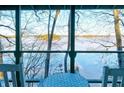 Picturesque lake view from the covered porch, offering a tranquil spot to unwind and admire the scenery at 5 Yachting Way, Acworth, GA 30102