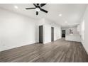 Spacious open-concept floor plan featuring modern flooring, fresh paint, and great natural light at 1106B Wedgewood Nw Dr, Atlanta, GA 30318