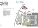 Community site map showcasing townhome collections, parks, and surrounding streets at Market Square at Sawnee Village at 522 Healy Dr # 66, Cumming, GA 30040