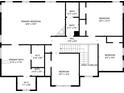 Second floor plan featuring primary bedroom, additional bedrooms, baths, and closet spaces at 8584 Tara Place Dr, Jonesboro, GA 30236