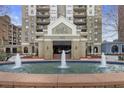 Community entrance to the Park Towers with a tranquil water feature at 795 Hammond Dr # 1405, Atlanta, GA 30328