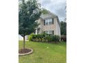 Beautiful two-story house with brick and siding, a lush lawn, and well-maintained landscaping at 3831 Village Crossing Ln, Ellenwood, GA 30294
