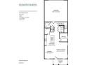 Main level floor plan featuring an open layout of kitchen, dining, Gathering room, and garage at 604 Devon Aly, Acworth, GA 30102