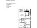 Upper level floor plan showcasing the primary bedroom and two additional bedrooms at 604 Devon Aly, Acworth, GA 30102