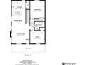 A floorplan view of the home featuring a first-floor layout with living, kitchen, and bedroom dimensions at 424 Morgan Se Pl, Atlanta, GA 30317