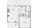 Spacious first floor plan with open kitchen, dining, and living areas, a flex room, and a 2-car garage at 4181 Brindle Pl, Loganville, GA 30052